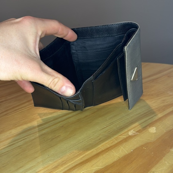 AUTHENTIC Prada Tessuto Gray Bi Fold Wallet - Picture 6 of 8